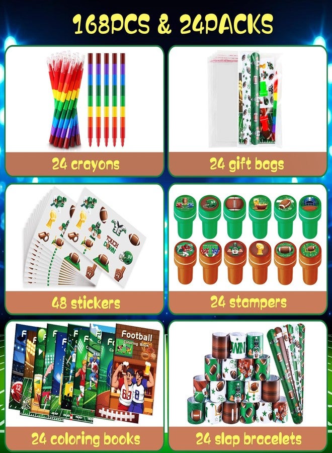 BenLouis 168Pcs Football Party Favors Sports Football Theme Birthday Party Favors Coloring Books Bulk for Kids Football Party Team Gift Goodie Bag Fillers Classroom games Rewards Supplies - Image 2